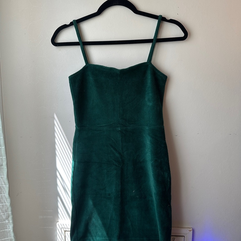 Forever 21 Emerald Green Velvet Slip Dress